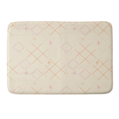 Little Om Starry Web cream Memory Foam Bath Mat