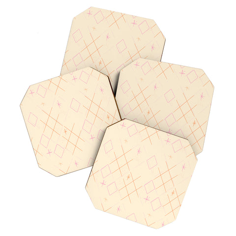 Little Om Starry Web cream Coaster Set