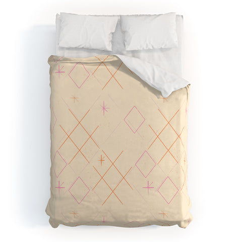 Little Om Starry Web cream Duvet Cover