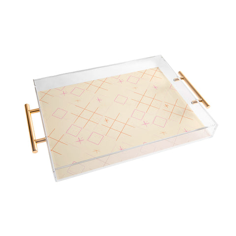 Little Om Starry Web cream Acrylic Tray