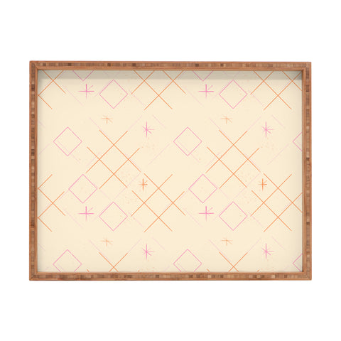 Little Om Starry Web cream Rectangular Tray