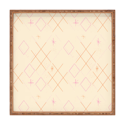 Little Om Starry Web cream Square Tray
