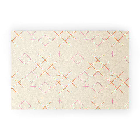 Little Om Starry Web cream Welcome Mat