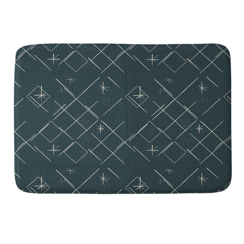 Little Om Starry Web navy Memory Foam Bath Mat