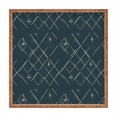 Little Om Starry Web navy Square Tray