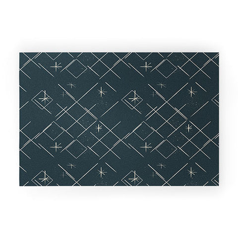 Little Om Starry Web navy Welcome Mat