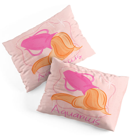 Little Om Zodiac Sign Aquarius Pillow Shams
