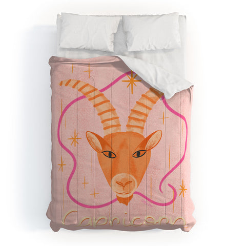 Little Om Zodiac Sign Capricorn Comforter