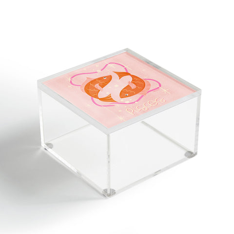Little Om Zodiac Sign Pisces Acrylic Box