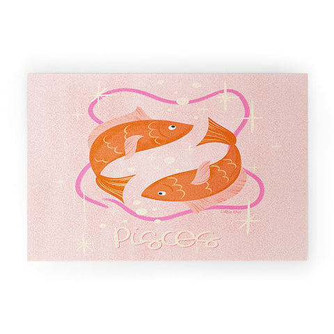Little Om Zodiac Sign Pisces Welcome Mat