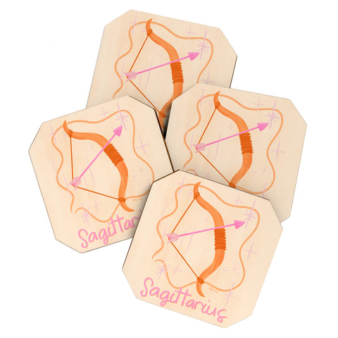 Little Om Zodiac Sign Sagittarius Coaster Set