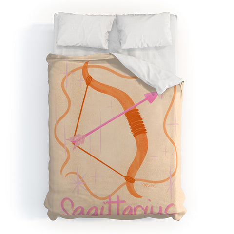 Little Om Zodiac Sign Sagittarius Duvet Cover