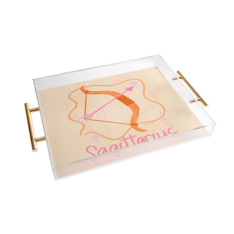 Little Om Zodiac Sign Sagittarius Acrylic Tray