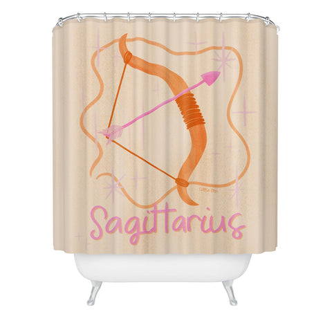 Little Om Zodiac Sign Sagittarius Shower Curtain