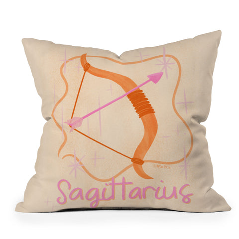 Little Om Zodiac Sign Sagittarius Throw Pillow