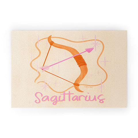 Little Om Zodiac Sign Sagittarius Welcome Mat