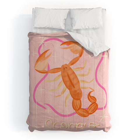 Little Om Zodiac Sign Scorpio Comforter