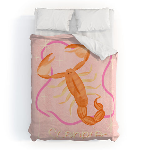 Little Om Zodiac Sign Scorpio Duvet Cover