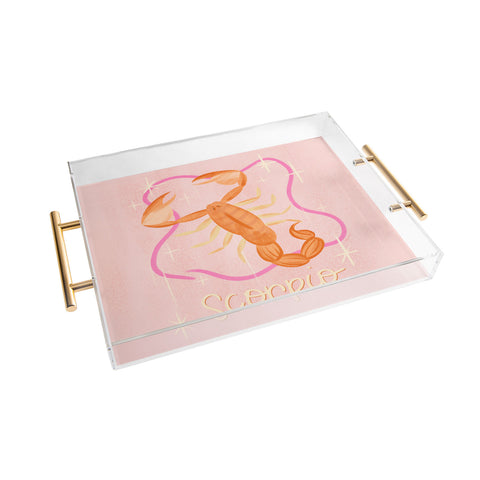 Little Om Zodiac Sign Scorpio Acrylic Tray