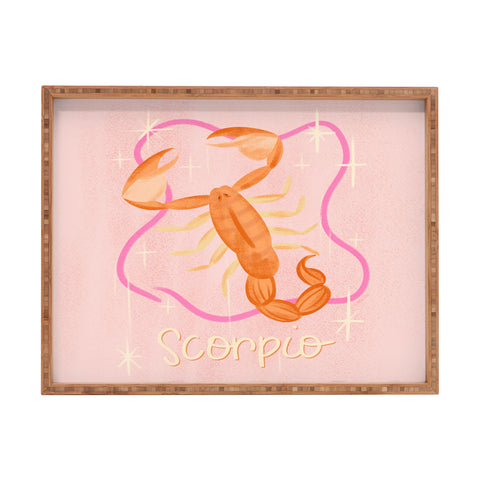 Little Om Zodiac Sign Scorpio Rectangular Tray
