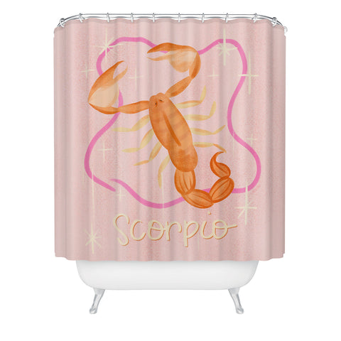 Little Om Zodiac Sign Scorpio Shower Curtain