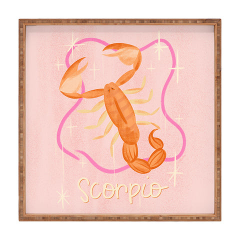 Little Om Zodiac Sign Scorpio Square Tray
