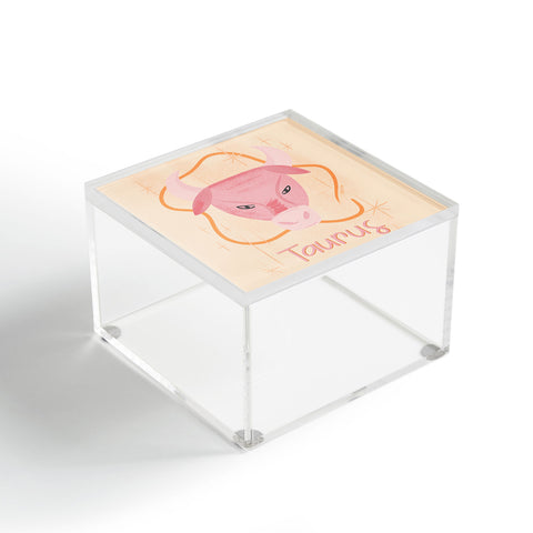 Little Om Zodiac Sign Taurus Acrylic Box