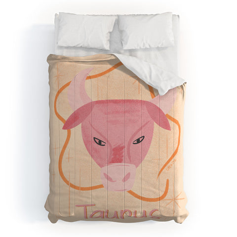 Little Om Zodiac Sign Taurus Comforter