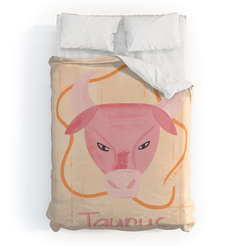 Little Om Zodiac Sign Taurus Duvet Cover