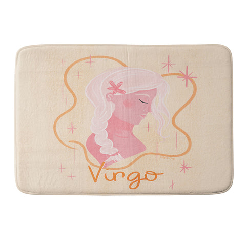 Little Om Zodiac Sign Virgo Memory Foam Bath Mat