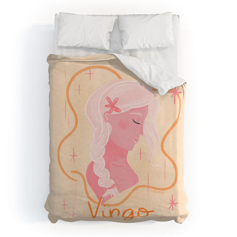 Little Om Zodiac Sign Virgo Duvet Cover
