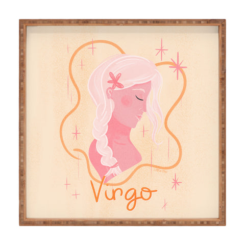 Little Om Zodiac Sign Virgo Square Tray
