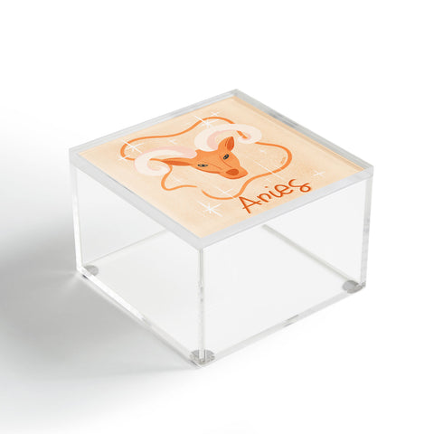 Little Om Zodiac Signs Aries Acrylic Box