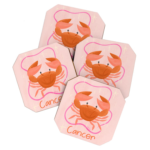 Little Om Zodiac Signs Cancer Coaster Set