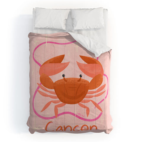 Little Om Zodiac Signs Cancer Comforter