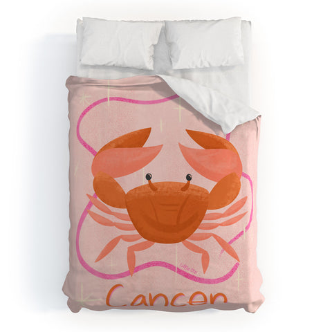 Little Om Zodiac Signs Cancer Duvet Cover