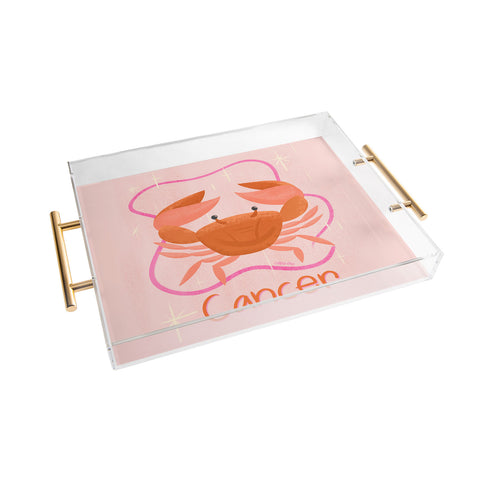 Little Om Zodiac Signs Cancer Acrylic Tray