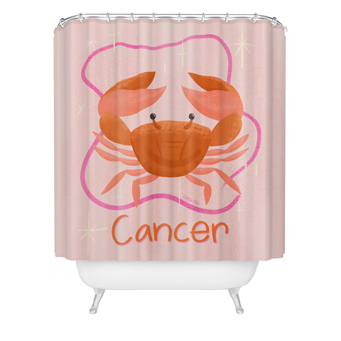 Little Om Zodiac Signs Cancer Shower Curtain