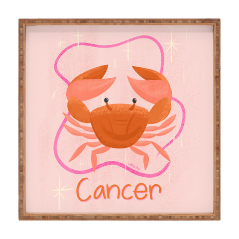 Little Om Zodiac Signs Cancer Square Tray