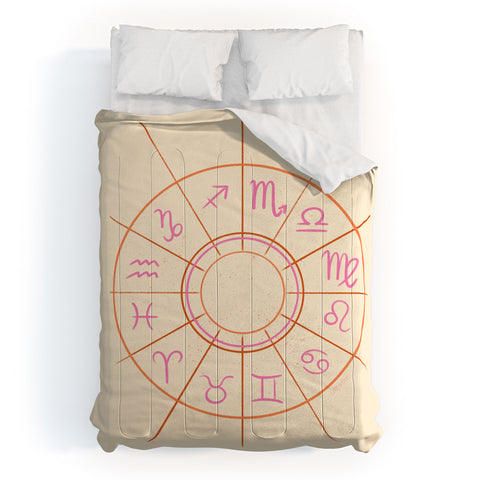 Little Om Zodiac Signs cream Comforter
