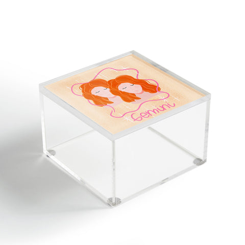 Little Om Zodiac Signs Gemini Acrylic Box