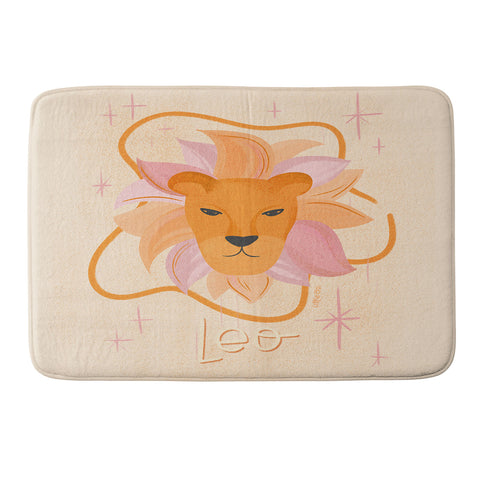 Little Om Zodiac Signs Leo Memory Foam Bath Mat
