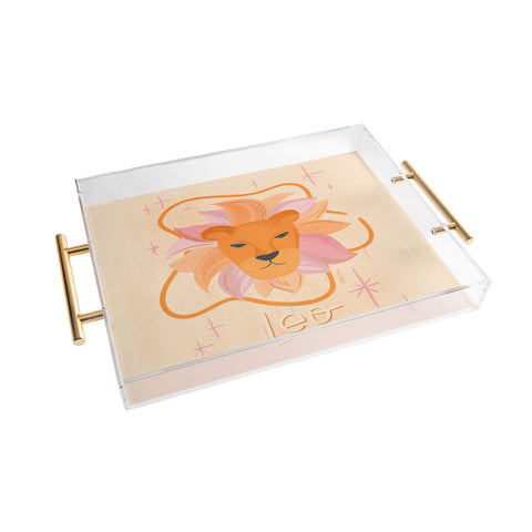 Little Om Zodiac Signs Leo Acrylic Tray