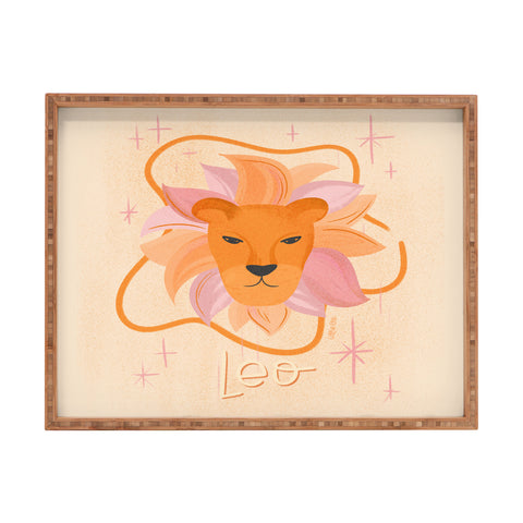 Little Om Zodiac Signs Leo Rectangular Tray