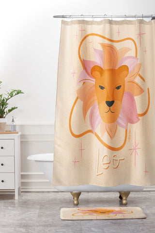 Little Om Zodiac Signs Leo Shower Curtain And Mat