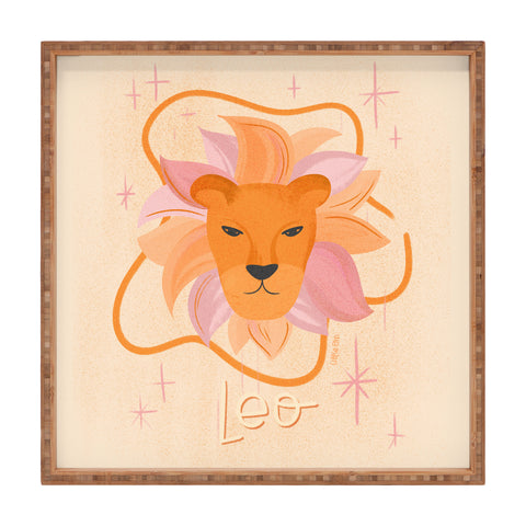 Little Om Zodiac Signs Leo Square Tray