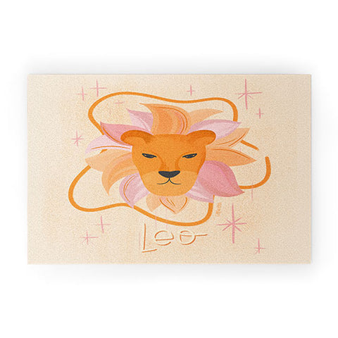 Little Om Zodiac Signs Leo Welcome Mat