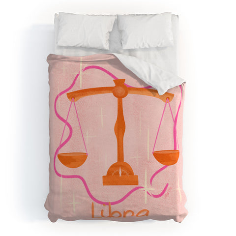 Little Om Zodiac Signs Libra Duvet Cover