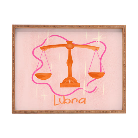Little Om Zodiac Signs Libra Rectangular Tray