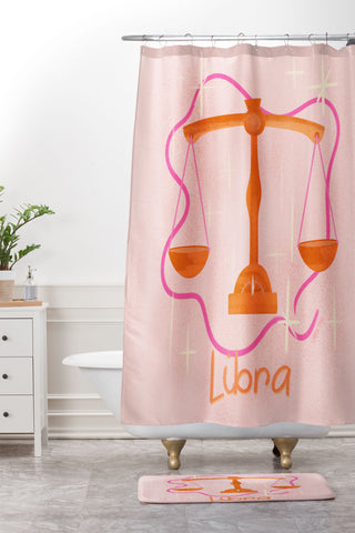 Little Om Zodiac Signs Libra Shower Curtain And Mat